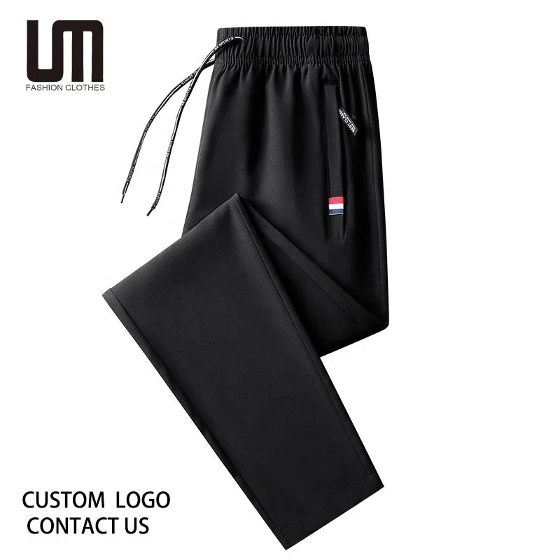 Custom Logo New Men Breathable Sweatpants Korean Style Lightweight Casual Elastic Jogging Pants Summer Sportswear (OEM/ODM)