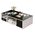 Small Family Simple Modern Living Room Household Creative Multi-functional Tempered Glass Tea Table