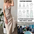 Elegant Hot Sales Blank Bodycon Casual Dress Womens
