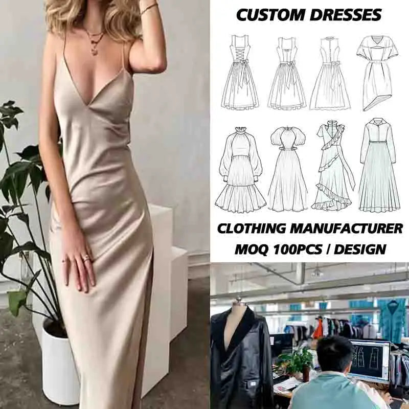 Elegant Hot Sales Blank Bodycon Casual Dress Womens