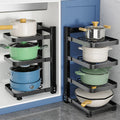 Pots and Pans Organizers for Cabinet Adjustable Pot Organizer Rack Under Cabinet Kitchen Cabinet Storage Organizer