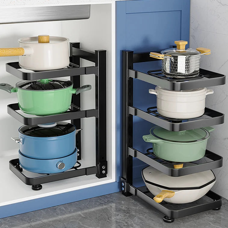 Pots and Pans Organizers for Cabinet Adjustable Pot Organizer Rack Under Cabinet Kitchen Cabinet Storage Organizer