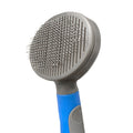 Eco-Friendly Blue Pet Shedding Brush Massage Comb Self-Cleaning Feature Small Animals Short Medium Long Hair Made Rubber Plastic