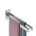 No Drilling Double Nickel Wall-Mounted Stainless Steel Towel Hanger & Holder with Self-Adhesive for Eco-Friendly Bathroom Use