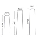 6 Inch U-Shaped Galvanized Ground Stakes Turf Staples for Artificial Grass Weed Barrier Garden Pegs Turf Pins