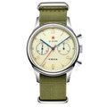 SEAKOSS Classic Aviation 38mm Chronograph 1963 Mechanical Wristwatch Sapphire Crystal Seagull Movement ST1901 Analog for Men