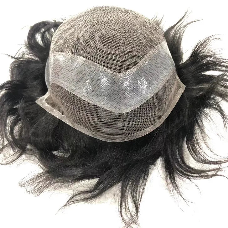 BQ Men's Natural Toupee Wig Alibaba Online Wigs Shop HD IG Remy Hair Indian Hair Grade Toupee Lace