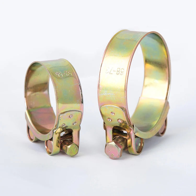 Strong Metal Galvanized Power Hose Clamp Inch and Metric Measurement System Galvanised Throat Hoop