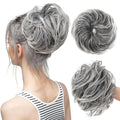 Wholesale Women's Synthetic Hair Instant Updo Hair Piece Curly Wavy Elastic Band Messy Buns Straight Style Rubber Band