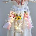DREA Wholesale Festival Gift Gypsophila Dried Flower Bouquet With Lamp Valentine's Day Gift Soap Flower Gift Bag