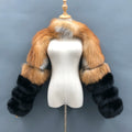New Popular Unique Design 2 Tone fox Fur Color Combo Arm Fox Fur Sleeve