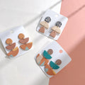 Hot Sale Summer Fashion Personality Fan Stud Clay Earrings Camo Pattern Clay Earring for Women