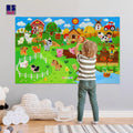 In Stock Preschool Learning Felt Board Felt Farm Theme Board Educational Play Mat Felt Board Set with Factory Price