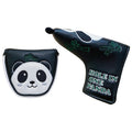 Golf Putter Cover Cute Panda Golf Headcover Magic Tape for Mallet Blade Putter Synthetic Leather Golf Club Head Protector
