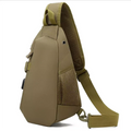 Outdoor Tactical Hunting Bag 600D Nylon USB Charging Chest Pack for Cycling/Camping Waterproof Shoulder Bag with Holster
