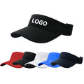 Custom Logo Embroidery Print Sunvisor Hat UV Protection Unisex Adjustable Outdoor Sports Cap 100% Cotton/Cotton-Polyester