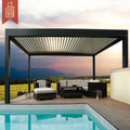 Outdoor Restaurant Commercial Electric Aluminum Awning Curved Arm Telescopic Awning Terrace Awning Factory Wholesale Pergola