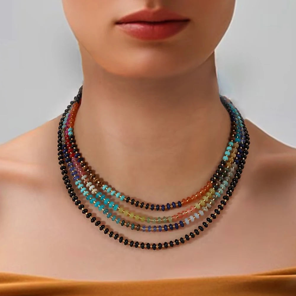 Go2boho Colorful Glass Beaded Necklace Fashion Jewelry Accessories Multilayer Women Necklace Custom Jewelry Statement Gift Box
