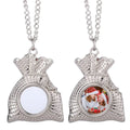 RubySub Blank Sublimation Luck Bag Necklace Zinc Alloy Christmas Gift Bag Custom Jewelry Storage Bag MegaBDM