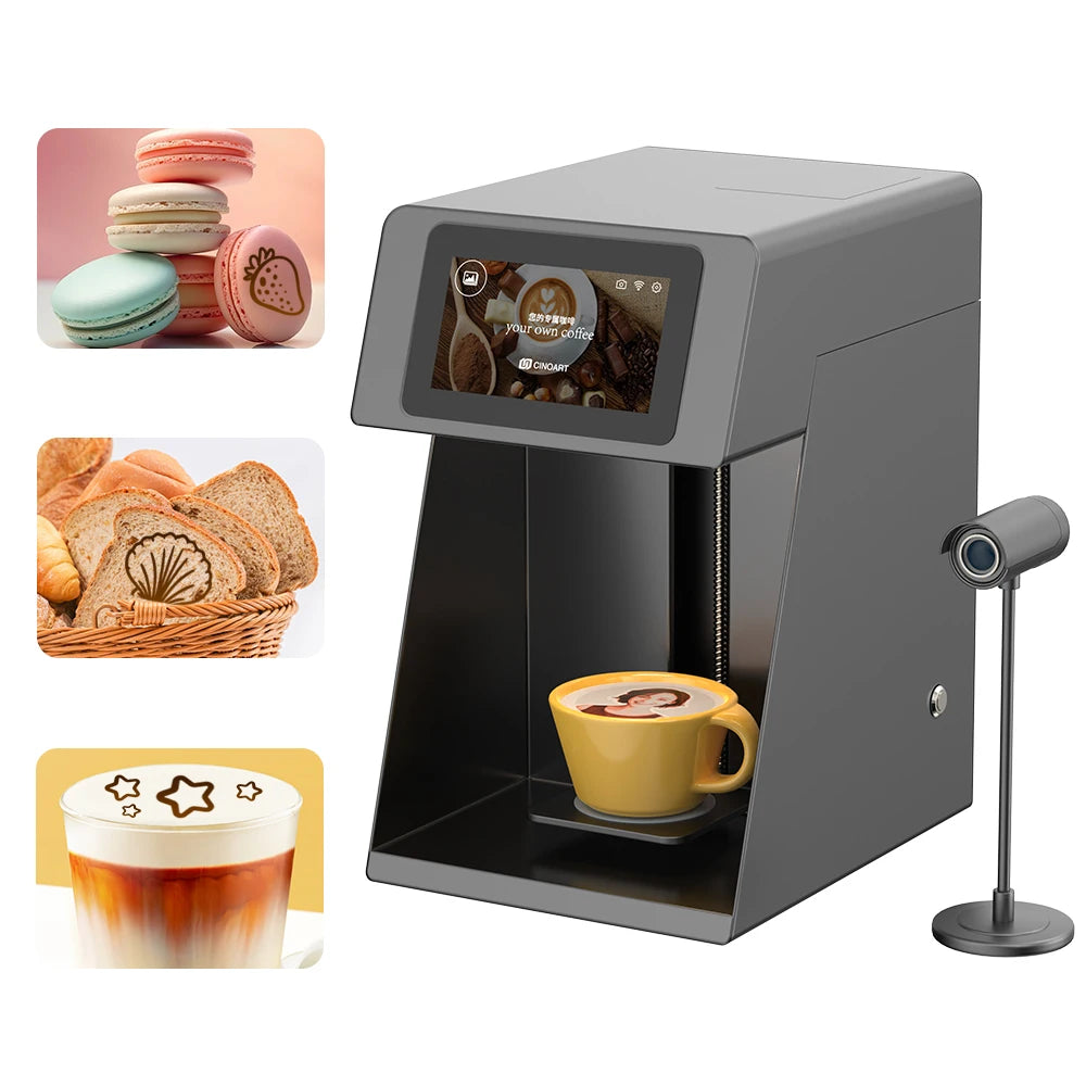 New CISS Version Wifi Coffee Printer for Biscuits Cake Free Macarons and Beer Edible Ink Coffee Machine with Photo Printer
