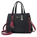 Oem Odm Large Pattern Leather Black Color Nice Woman Hand Bag Brand Shoulder Luxury