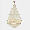 Crystal Gold LED Chandelier for Living Room Bedroom Bar Hotel Chandelier Lighting Exquisite High Ceiling Light for Home