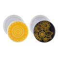 DIY Floral Silicone Coaster Mold Round Mandala Coaster Mold for Resin Casting