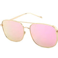 GWTNN OEM Lentes-De-Sol King Square Metal Mirror Retro Sunglasses