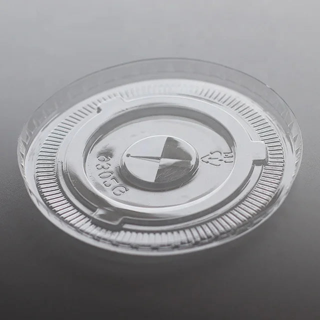 Factory Direct Smart Lids 95mm Injection PET Plastic Non-Spill Smooth Closure Transparent Flat Cover Coffee Cup Lids Plug