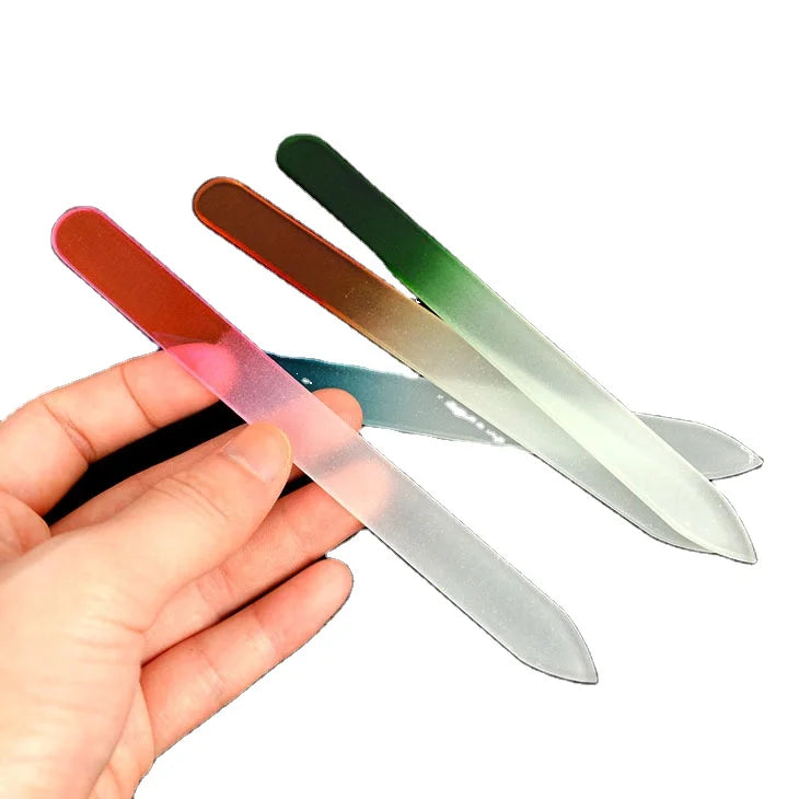 Low MOQ Custom Logo Printed Glass Crystal Nail File