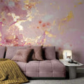 Abstract gray marble wallpaper modern pink customized 3D mural design bedroom