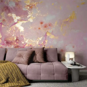 Abstract gray marble wallpaper modern pink customized 3D mural design bedroom