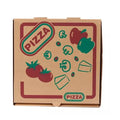 Pizza Box Corrugated Wall Paper Lunch Box for Food Take Out