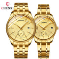 CHENXI 069 Women Men Hot Fashion Creative Watches Quartz Watch Golden Lovers' Wristwatches Luxury Clock Ladies Gift Watch