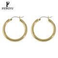 18K Gold Plated Metallic Hoop Earrings for Women Simple Geometrical Custom Designer 925 Sterling Silver Fine Jewelry Wholesale