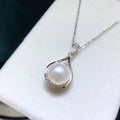 P290  9-10mm DIY Natural Real Freshwater  Pearl Mounting Charm Pendant Accessory 925 Sterling Silver  Gold Plated Jewelry