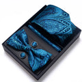 Luxury Men's Eco-Friendly Folding Cardboard Business Real Estate Striped Tie Wedding Accessories Bow Tie Square Cufflinks Gift