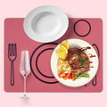 BPA Free High Temperature Resistant Silicone Placemats in Various Colors Simple Pattern Support Customization and Easy to Clean