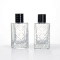 Unique Design Luxury Style 100ml Rectangle Square Clear Empty Perfume Glass Bottles With Lid in Bulk