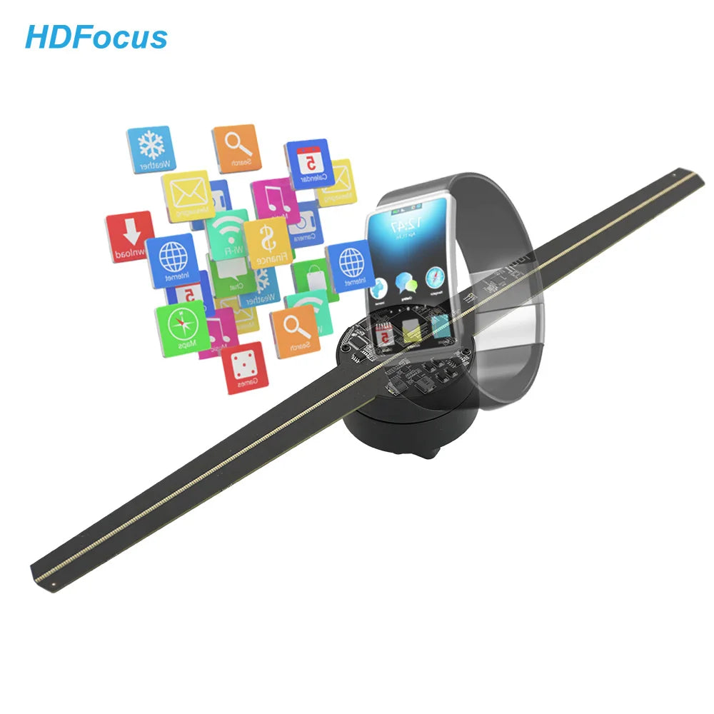 3D Spinning Hologram Display Holographic Projector Advertising Lights Hologram Led Fan