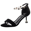 Sandals Women's Summer New Sandals One-Line Buckle High Heels Women's Breathable Fashion Shoes Dress Party