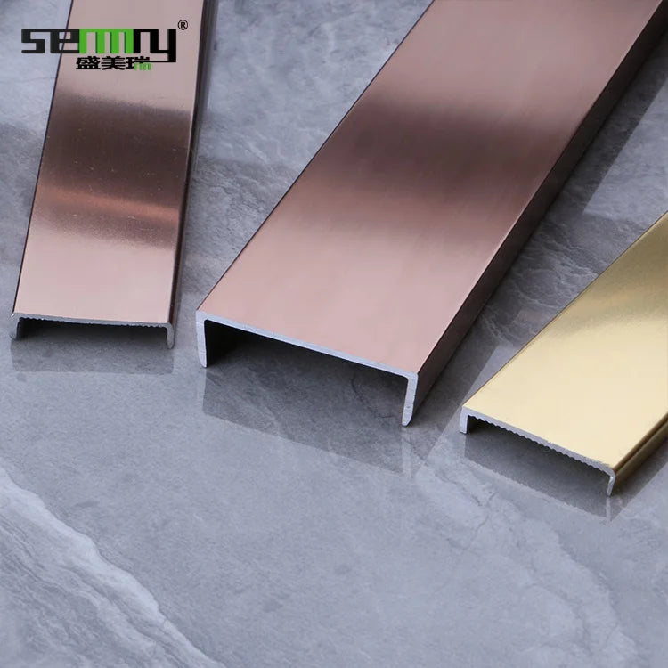 Aluminium Trim U Profile Metal Aluminum U Shape Just a Trim Tile Trim Corners Aluminum Decorative Strips Tiles and Accessories