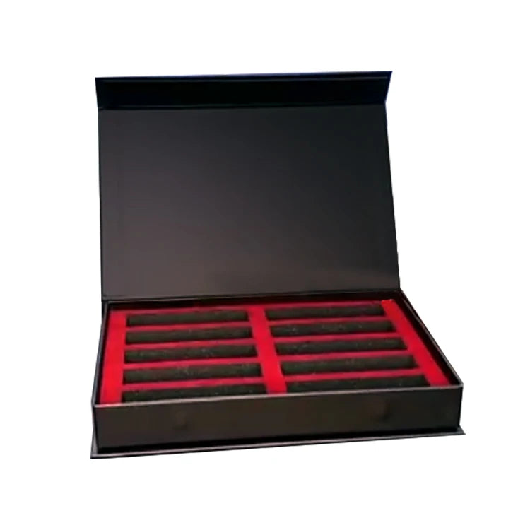 Custom logo Magnetic Lipstick Nice Packaging Women Gift Box Cosmetic Customized Lip Gloss Paper Boxes with Dividers