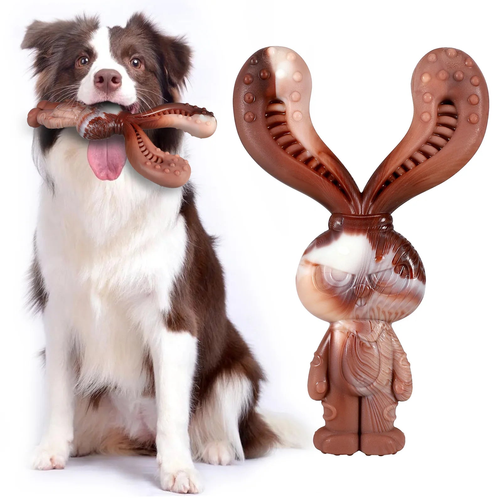2024 Indestructible Nylon Dog Chew Toys New Crab Cactus Squirrel & Rabbit Teeth Cleaning Pet Toys