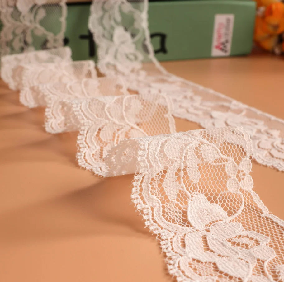 Teal Eco-Friendly French Lace Trim Non-Stretch Nylon Fabric for Home Textiles & Dresses Elegant Ladies Garment Trim Guangdong