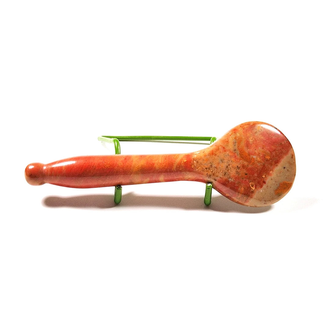 HY Real natural massage spoon stone guasha scraping jade mookaite jasper tools for face