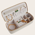 Fashion Earring Necklace Ring Tray Holder Storage Zipper Box Luxury Portable Travel Jewelry Organizer case
