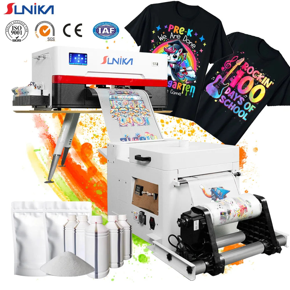 Sunika Small A3 30cm DTF Printer A3 XP600 Print Head With Powder Dyer Machine A3 DTF Printer