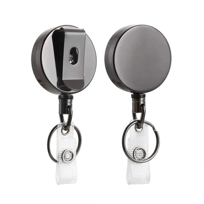 Premium Heavy Duty Metal Key Ring Key Chain Retractable Badge Reel ID Card Badge Holder Badge Reel With Belt Clip
