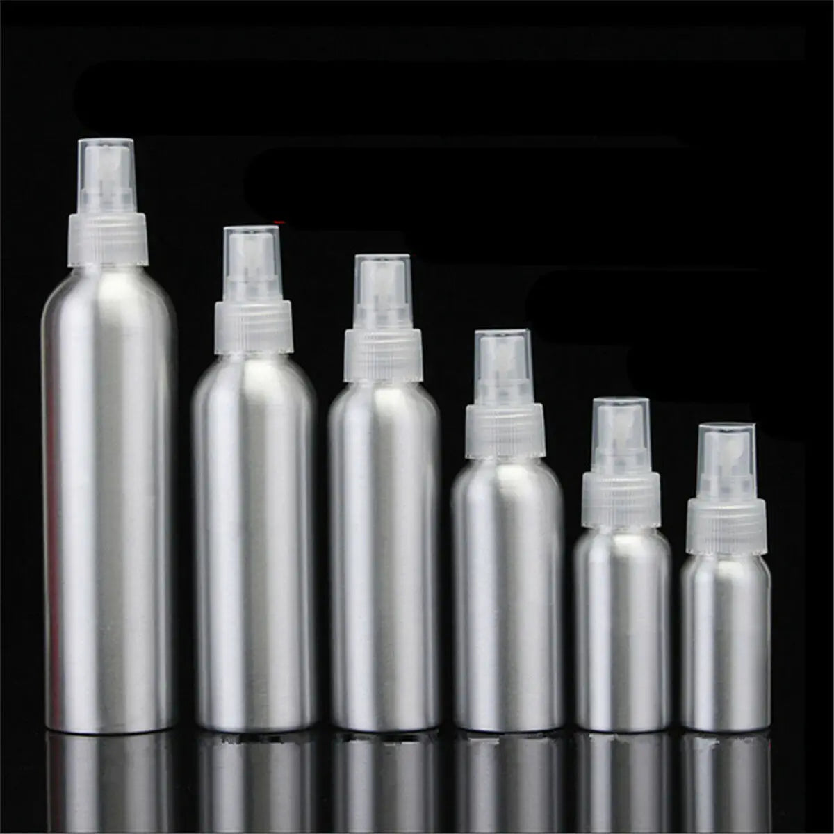 30ml-250ml Empty Aluminum Metal Spray Bottle Cosmetic Perfume Sub-bottling With Transparent Fine Mist Spray Head
